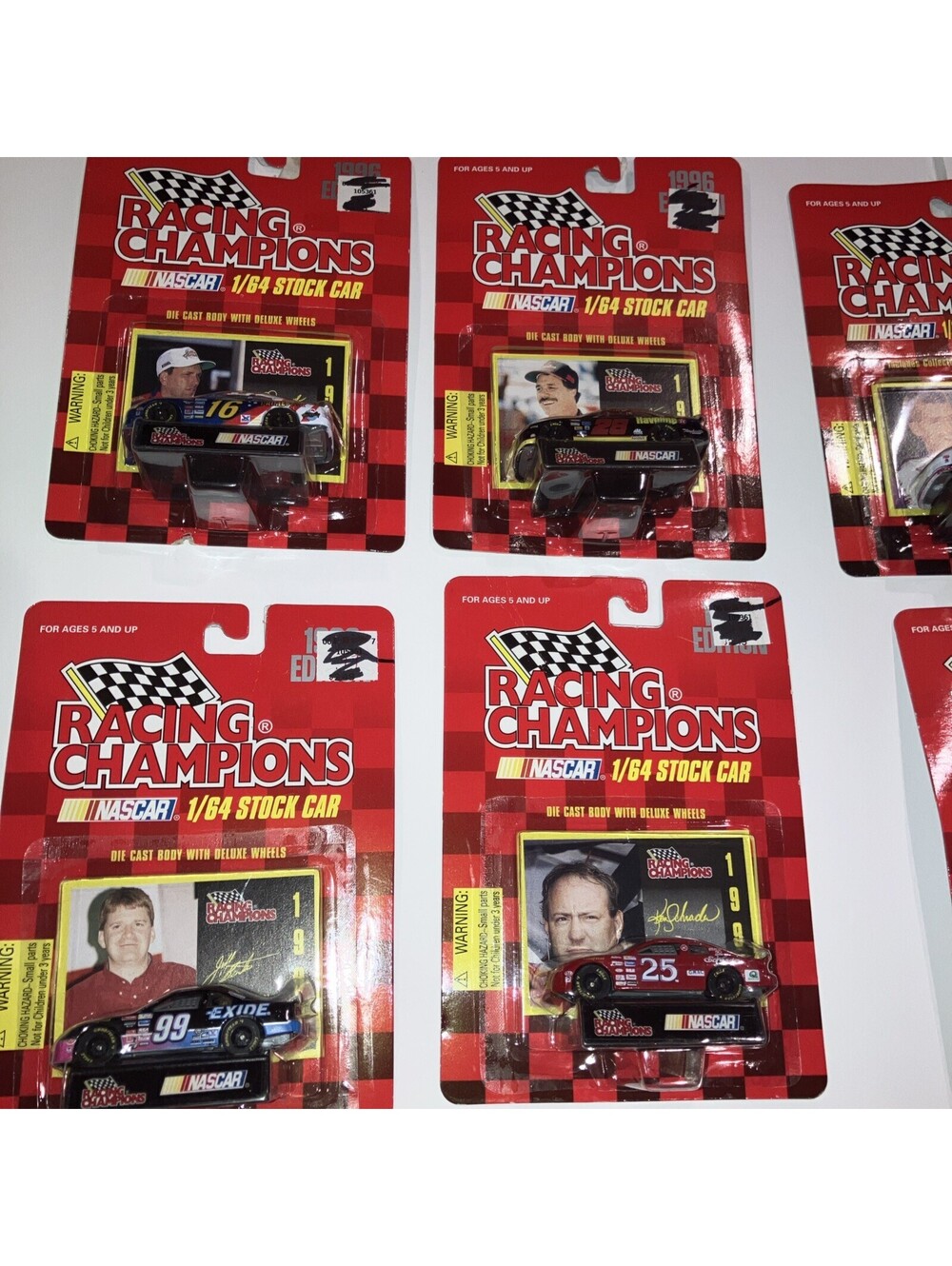 Lot of 9 1996-97 Racing Champions "Nascar Diecast Cars" (1:64) Scale NEW